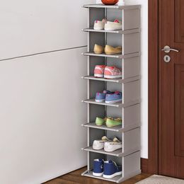 Storage Holders Racks Simple Dustproof Shoe Rack Corner Vertical Spacesaving Hallway Entryway Organiser Closet Furniture Modular Cabinet 230807