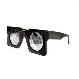 Sonnenbrille Weiß Schwarz Blau Rot Quadrat Großer Rahmen Runde Linse Hohe Qualität Männer Rezept Optische Gläser ERI009 Mode Frauen