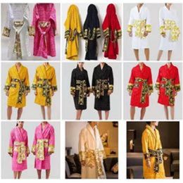 women bathrobe sleep robe unisex man cotton sleepwear night robe highquality Brand designer robe elegr Eight colors M-3XL