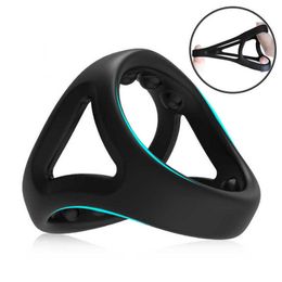 Massager Silicone Penis Cock Ring on for Man Delay Ejaculation Men Couple Rings Cockring Adult Goods