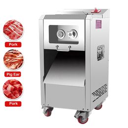 2200W Electric Meat Slicer Stainless Steel Meat Cutter Commercial Fully Automatic Meat Cutting Machine Vegetable Cutter