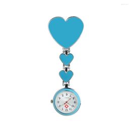 Pocket Watches 2Pcs Student Kids Solid Quartz Watch Doctors Clip-on Hanging Lapel Decor Party Birthday Gifts