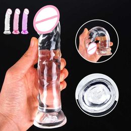 Massager Realistic Penis Small Dildo Beginner Female Masturbation g Spot Suction Cup Anal Plug Lesbian Adult for Women 18