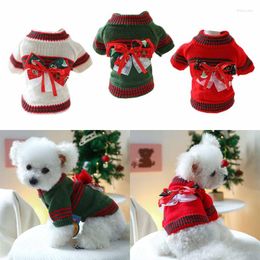 Dog Apparel Christmas Cat Sweater Small Medium Dogs Warm Clothing Pography Props Party Costume Pullover Outfit Pet Accessories B03E