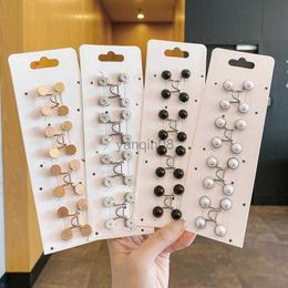 Pins Brooches 4/6Set Women's Brooch Set Tighten Waist Brooches Nail Free Alloy Daisy Pants Jeans Adjustable Waist Clip Pins Clothing Accessori HKD230807