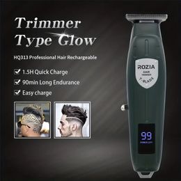 1pc Green Colo Electric Hair Clipper With LED Display Beard Clipper Trimmer Professional Hair Cutting Machine For Men Suitable For Father's Day Gift