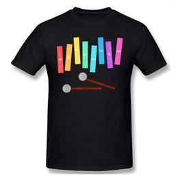 Men's T Shirts Music Xylophone High Quality Printing Graphic T-shirt Fashion Funny Cotton Round-neck Short Sleeve European Size Tee