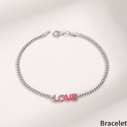 2023 European and American New Series Hot Selling S925 Sterling Silver Fashion Trend with Letter Bracelet Small and Luxury