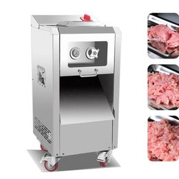 Meat Cutting Machine Commercial Vertical Meat Cutter Machine Electric Meat Slicer Kitchen Equipment Vegetable Cutter 2200W