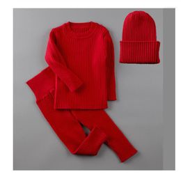 Clothing Sets Spring Baby Girls Boys Clothes Knit Sweater For Born Outfits Casual Sports Pullover Pants Set