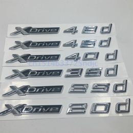 Car Trim Styling Sticker For BMW X1 X3 X4 X5 Series Xdrive 20d 25d 30d 35d 40d 45d 48d Emblem Badges Logo Letters218U