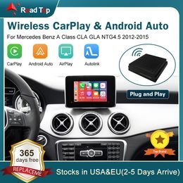 Wireless CarPlay AI Box for Mercedes Benz A B CLA GLA Car W176 W246 X117 X156 , with Android Auto Mirror Link Navigation Functions