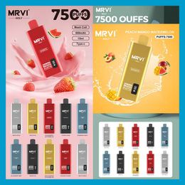 Mrvi Holy 7500 Puffs Disposable Vape Pen E Cigarette Device With 600mAh Battery 15ml Pod Prefilled Catridge rechargeable Screen Display