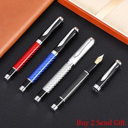 Fountain Pens Fashion Design Carbon Fiber Business Men Writing Pen Office Executive Signature Buy 2 Send Gift 230807