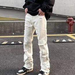 Men's Jeans Y2k 2023 Men Gothic Hip Hop Streetwear Vintage Women's Baggy Korean Denim Pants Straight Trousers For Punk