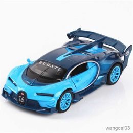 Diecast Model Cars 1/32 Alloy Diecast Car Model Red/Blue/Yellow With Sound Light Collection Car Toys For Boy Children Gift R230807