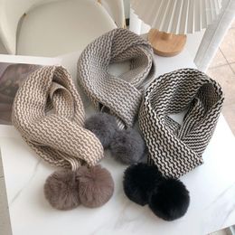 Scarves 2023 Cotton Lady Big Shawl Imitation Cashmere Scarf Autumn And Winter Thickening Warm Stripe Printing Women