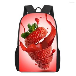 School Bags Creative Fresh Cute Fruit Printed Bag For Teenager Boys Girls Primary Kids Book Women Men Casual Shoulder Backpack