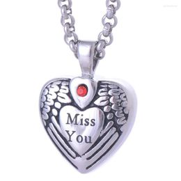 Pendant Necklaces 316L Stainless Steel Pet Urns Cremation Jewelry Ashes Necklace Memorial Keepsake LY005