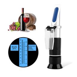 Refractometers Handheld Alcohol Sugar Refractometer Wine Concentration Meter Densitometer 025% Alcohol Beer 040% Brix Grapes Refractometer 230804