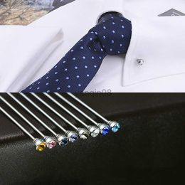 Pins Brooches Fashion Collar Pins High Quality Spiral Button Men's 7CM Simple British French Shirt Crystal Tie Accessories Mens Jewelry Gifts HKD230807