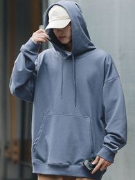 Men's Hoodies Sweatshirts Cotton Hoodies Sweatshirt Men Spring Autumn Fashion Loose Hoodie Korean Brand Plain Hood Clothing Y2K Woman Oversized Streetwear 230807