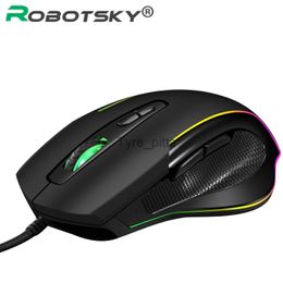 Mice Wired Gaming Mouse LED 6400 DPI USB Computer Mouse Gamer RGB Mice X7 Silent Mause With Backlight Cable For PC Laptop X0807