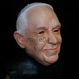 Party Masks Old Man Mask Realistic Latex Human Grandpa Mask Decorative Halloween Masks for Adults J230807