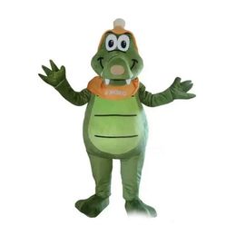 Discount factory sale Adult Green Crocodile Mascot Costume Carnival Festival Commercial Advertising Party Dress With Fan In Head