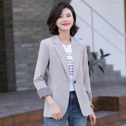 Women's Suits Business Casual Suit Office Clothes For Women Coats Woman Autumn Elegant Long Overalls Vintage Designed Coat