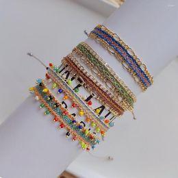 10-Piece Cottom Tribal Style Bracelet Set in Weaven Colors - Colmbia Folk-Custom boho jewelry for Women