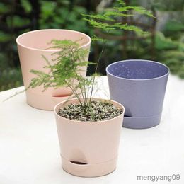 Planters Pots Tanaman air sendiri Pot bunga Pot plastik dalam ruangan luar ruangan taman rumah R230807