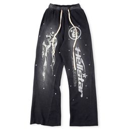 Mens Designers Pants men Flare pant Hellstar Studios Pants Sweatpants Men Jogger Fashion Hip hop Casual Black Pants