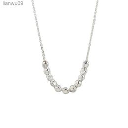 KOFSAC Summer Trendy Geometric Beads Necklace For Women 2022 Simple Silver 925 Clavicle Chain Necklaces Light Luxury Jewelry L230704