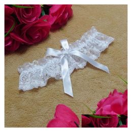 Bridal Garters Lingerie Gift Party Accessories Cosplay Y Lace Elastic Leg Garter Belt With Ribbon Bow Suspender Thigh Harness Drop Del Dh0X5