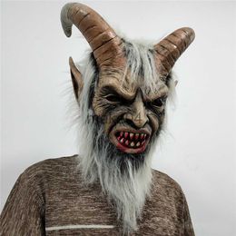 Party Masks Lucifer Face Mask Devil Cosplay Masks Anime Mascarillas Halloween Demon Latex Masques Terror Costumes Props Masquerade Helmets J230807