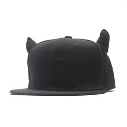 Ball Caps Canvas Baseball Cap Adjustable Strap Sports Hat With Horn Outdoor Sun For Running Solid Color