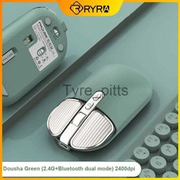 Mice RYRA M203 Second Generation Wireless Mouse BT Dual Mode Mute Girls Cute Powder Laptop Office Home Charging Desktop Office Mouse X0807