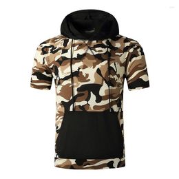 Men's Hoodies Summer Men's Camouflage Pullover Solid Color Europe And America Fashion Thin Hansome Youth Simplicity Sweatshirt Tops