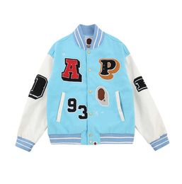 23ss Mens jackets Baseball varsity jacket letter stitching embroidery autumn and winter men loose causal outwear coats