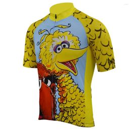 Racing Jackets Men Yellow Bird Cycling Jersey Short Sleeve Summer Bike Wear Road Top Clothing Schlafly Quick Dry