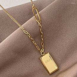 Pendant Necklaces Small BRIC 18K Necklace Women's Upstart Wealth Light Luxury Niche Tide Exquisite Plated Clavicle Chain Accessories