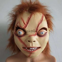 Party Masks Chucky Mask Cosplay Scary Mascara Halloween Terror Latex Mask Realistic Chucky Doll Horror Masks J230807