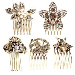 Hair Clips Retro Fashion Elegant Butterfly Wedding Comb Alloy Women Gold Sliver Hairgrips Hairpins Headwear Accessories