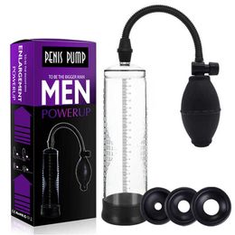 Effective Penis Pump Enlargement Vacuum Extender Men Increase Length Enlarger Male Train Erotic Adult Sexy Product