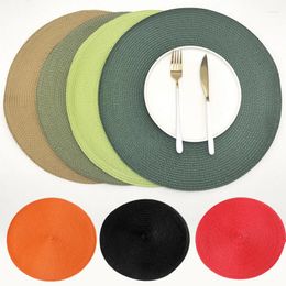 Table Mats Nordic Style Round Woven Placemats Non-slip Kitchen Tableware Pad Coffee Cup Mat Napkin Home El Decor