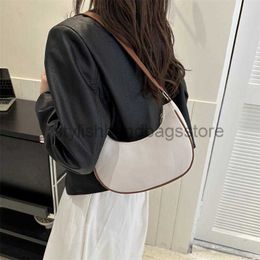 Shoulder Bags Simple and fashionable underarm bag for women 2023 summer new fashion simple shoulder bag casual crescent bag for womenstylishhandbagsstore