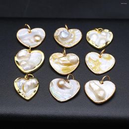 Pendant Necklaces 2023 Natural Shell Heart Mother Of Pearl Beads Charms For Making DIY Earring Necklace Jewellery Accessories 1pc