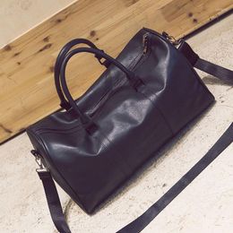 Duffel Bags PU Leather Women Travel Bag Overnight Female Shoulder High Quality Lady Hand Larger Top-Handle Black Tote