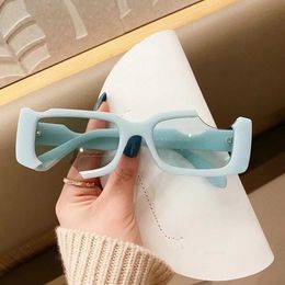 Sunglasses 2023 new fashion brand glasses OFF broken sunglasses female hip-hop male mint green soft sunglasses